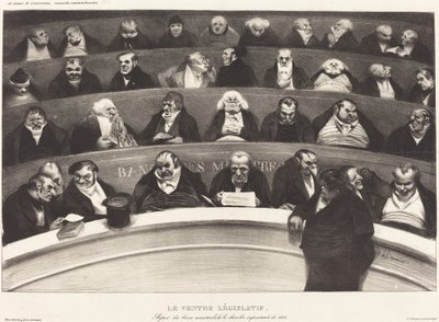 De Wetgevende Buik door Honoré Daumier