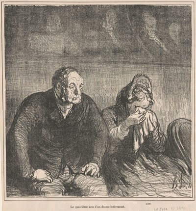 Het vierde bedrijf van een interessant drama door Honoré Daumier