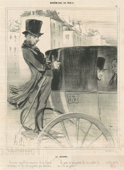 De deurwaarder door Honoré Daumier