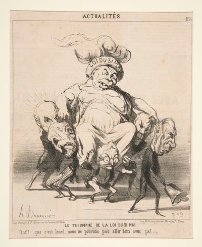 Le triomphe de la loi du 31 Mai, uit Actualités door Honoré Daumier