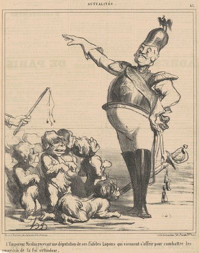 Keizer Nicolaas ontvangt een delegatie... door Honoré Daumier