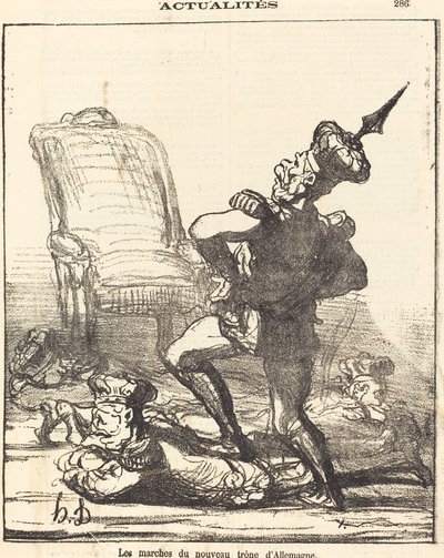 De trappen van de nieuwe troon van Duitsland door Honoré Daumier