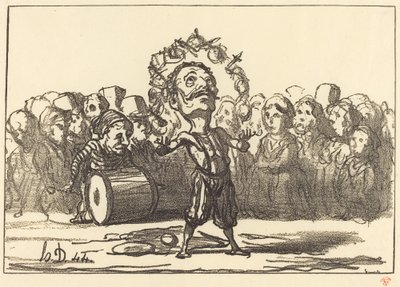 De acrobaten door Honoré Daumier