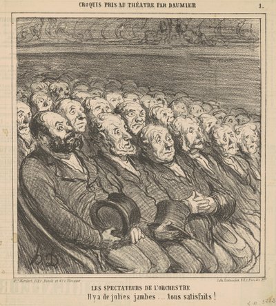 De toeschouwers van het orkest door Honoré Daumier