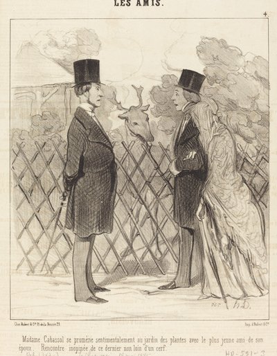 Mevrouw Cabassol wandelt... door Honoré Daumier