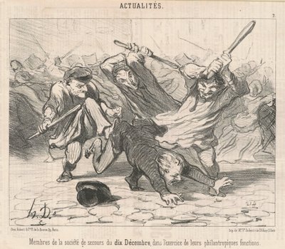 Leden van de Hulpvereniging van 10 December... door Honoré Daumier