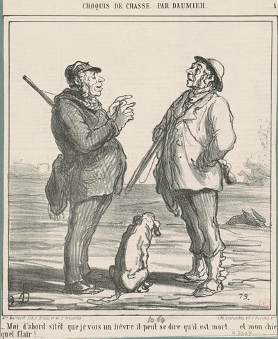 Ik, zodra ik een haas zie... door Honoré Daumier