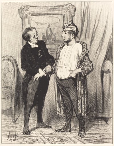 Mijn liefste, ik verzeker je dat ik je... door Honoré Daumier