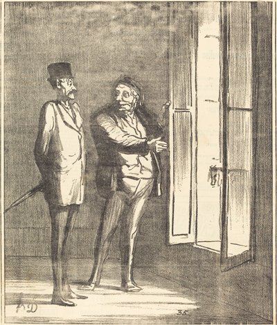 Mijnheer zal hier heel goed zijn door Honoré Daumier