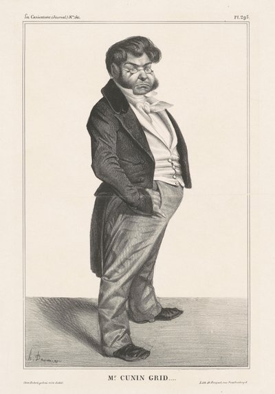 Mr. Cunin Grid...(Cunin-Gridaine) door Honoré Daumier
