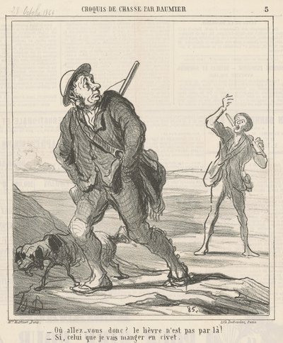 Waar gaat u heen? door Honoré Daumier