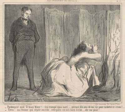 Vergeef mij, o mijn God! door Honoré Daumier