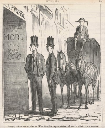 De titel van Mr de Girardin te serieus nemen... door Honoré Daumier