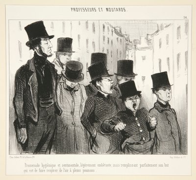 Hygiënische wandeling door Honoré Daumier