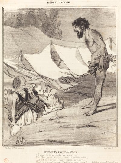 Presentatie van Odysseus aan Nausicaä door Honoré Daumier