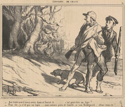 Wat kan er in dat struikgewas zijn? ... door Honoré Daumier