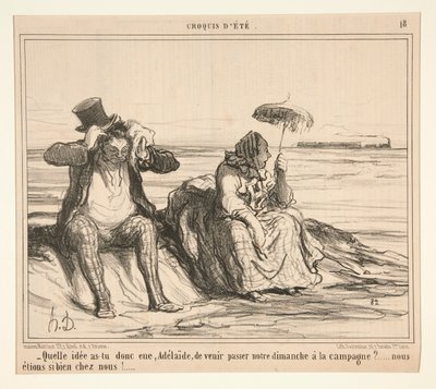 Welke idee had je dan, Adelaide, om te komen door Honoré Daumier
