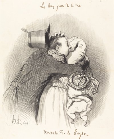 Ontmoeting met de Boer door Honoré Daumier