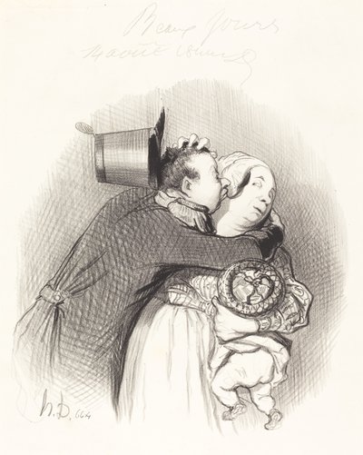 Ontmoeting met de Boerin door Honoré Daumier