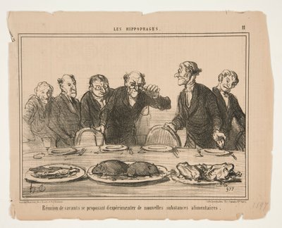 Reünie van geleerden door Honoré Daumier