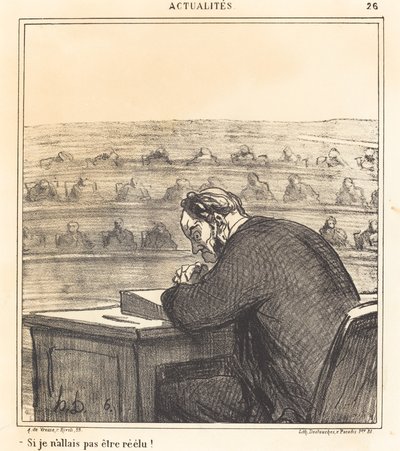 Als ik niet herkozen zou worden! door Honoré Daumier