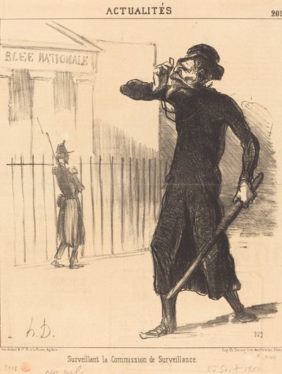 Toezicht op de Toezichtcommissie door Honoré Daumier