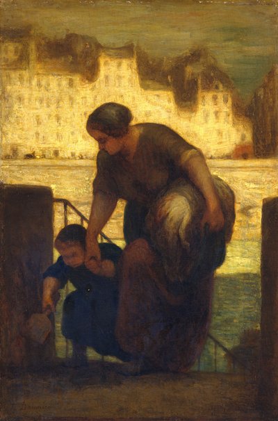 De wasvrouw, 186[3] door Honoré Daumier
