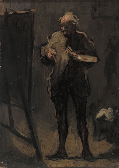 De Schilder voor Zijn Schilderij door Honoré Daumier