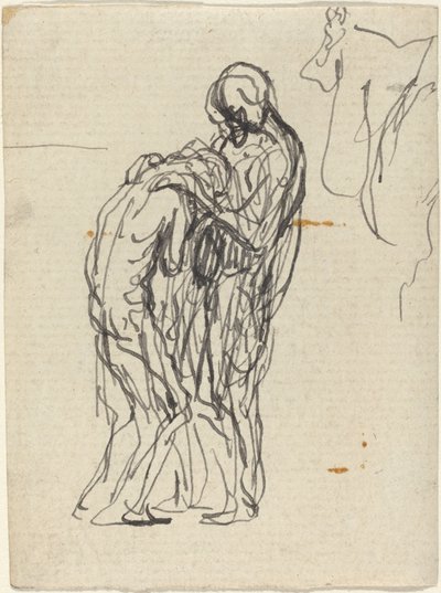 De verloren zoon door Honoré Daumier