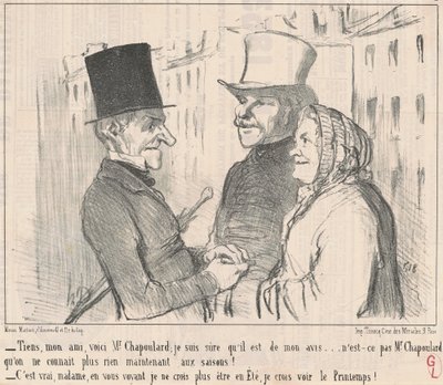 Hier, mijn vriend, hier is M. Chapoulard ... door Honoré Daumier