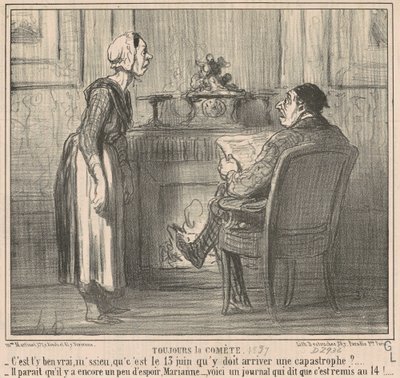 Altijd de komeet door Honoré Daumier
