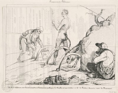 Politieke valstrikken door Honoré Daumier
