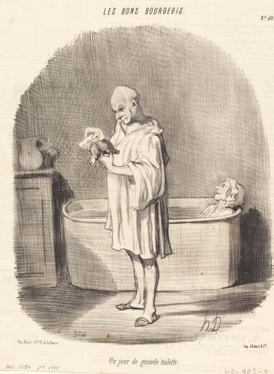 Een Dag van Grote Toilette door Honoré Daumier