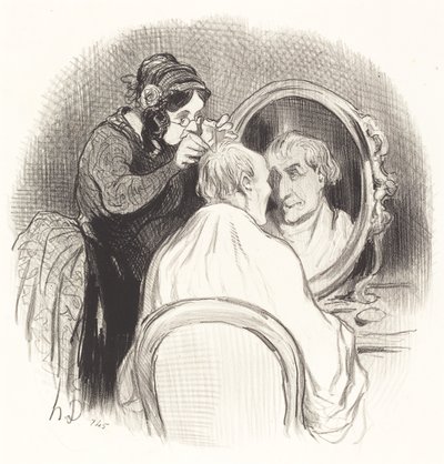 Een Heer die te Jong Wordt Gemaakt door Honoré Daumier