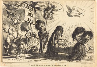 Een Kwartier na Zijn Dood Was Hij Nog Steeds Levend door Honoré Daumier