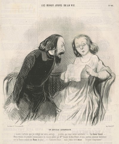 Een Lofwaardig Artikel door Honoré Daumier