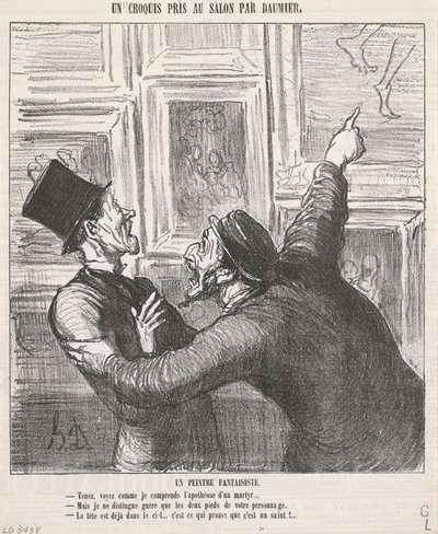 Een Fantasievolle Schilder door Honoré Daumier