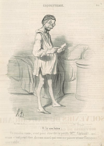 Een afspraak, het is misschien... door Honoré Daumier