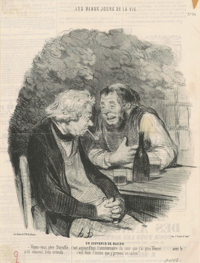 Een Herinnering aan Glorie door Honoré Daumier