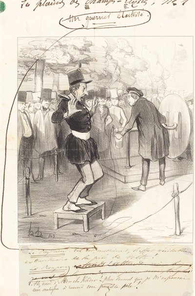 Een Geëlektrificeerde Strijder door Honoré Daumier