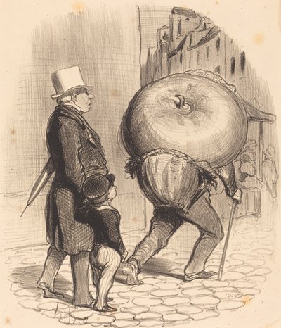 Een Les in Botanica door Honoré Daumier