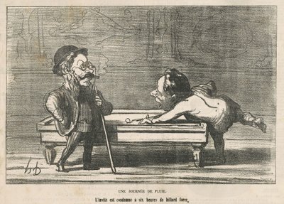 Een regenachtige dag door Honoré Daumier