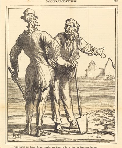 U hoeft mij zijn titels niet te herinneren door Honoré Daumier