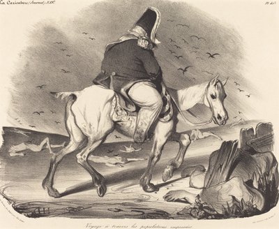 Reis door de enthousiaste menigten door Honoré Daumier