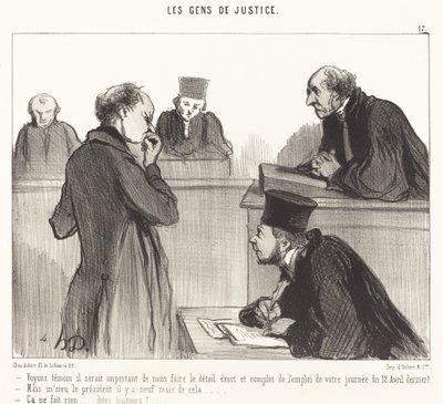 Laten we zien, getuige het zou belangrijk zijn om... door Honoré Daumier