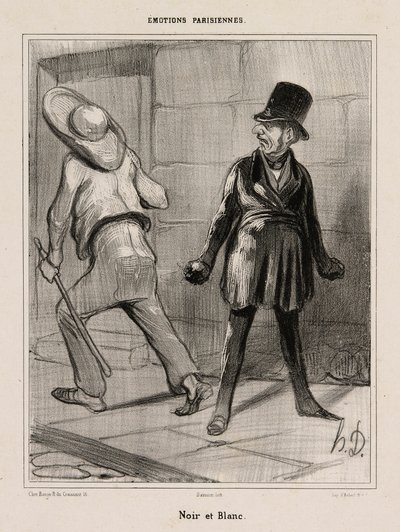 Zwart-wit, plaat 23 uit Émotions Parisiennes door Honoré Victorin Daumier