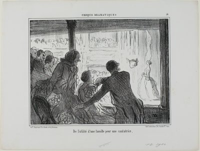 Hoe nuttig voor een operazanger om een gezin te hebben, plaat 14 van Croquis Dramatiques door Honoré Victorin Daumier
