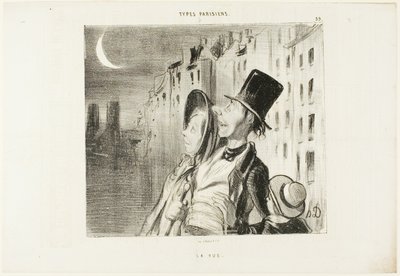 Zicht, plaat 39 uit Types Parisiens door Honoré Victorin Daumier
