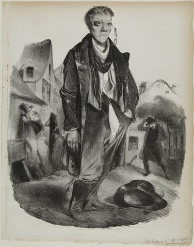 De dronkaard door Honoré Victorin Daumier
