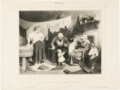 De goede grootmoeder, plaat 55 door Honoré Victorin Daumier